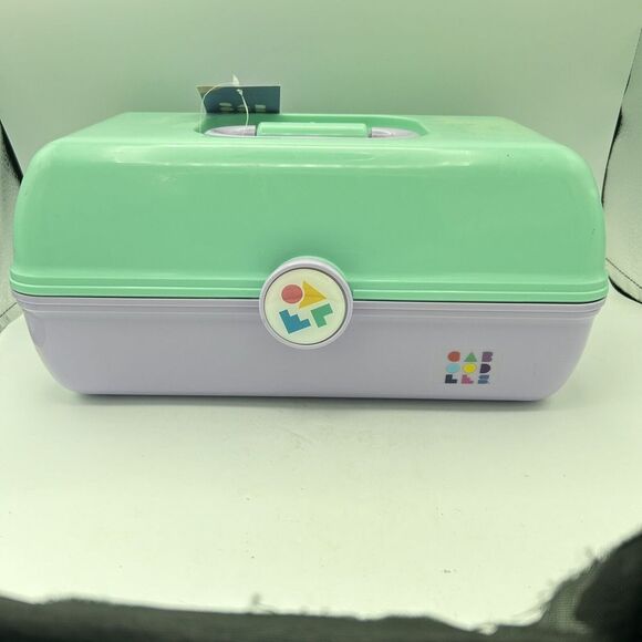 Caboodles Retro Makeup Travel Case  Mint & Lavender On The Go Girl USA CAB5626 - Picture 2 of 8